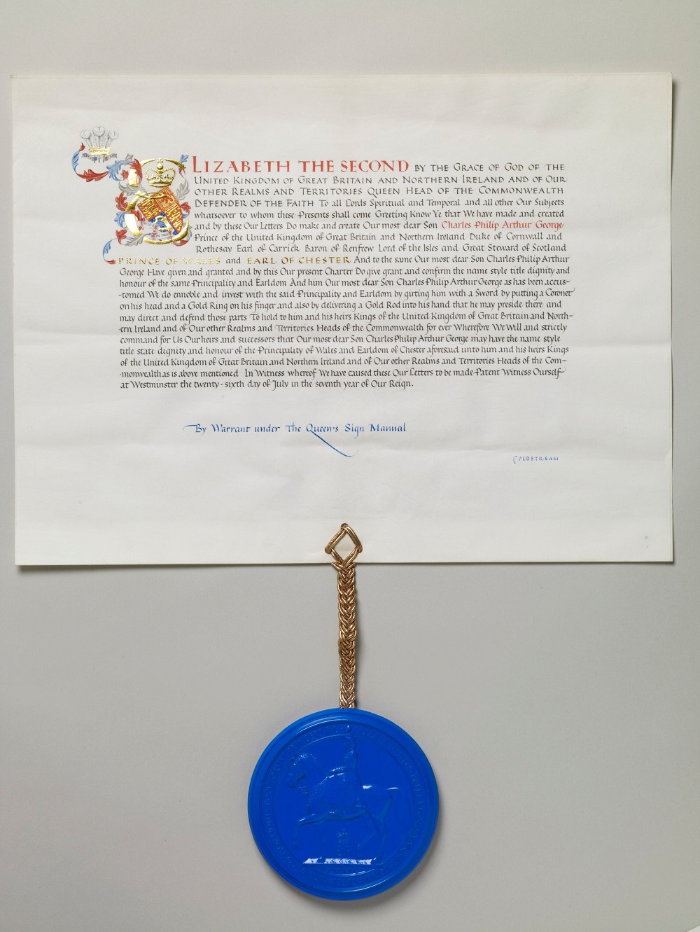 Prince of Wales and Earl of Chester letters patent