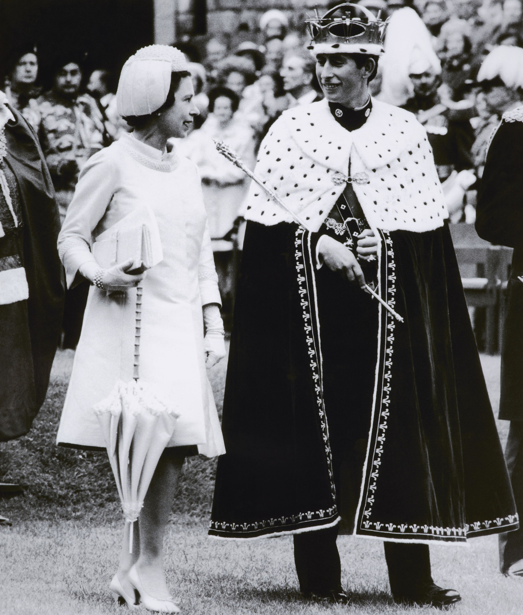Prince of Wales investiture 1969 with Queen Elizabeth II