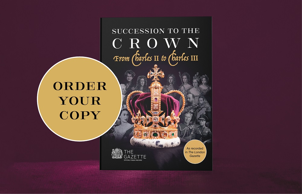 Succession to the Crown paperback order now banner