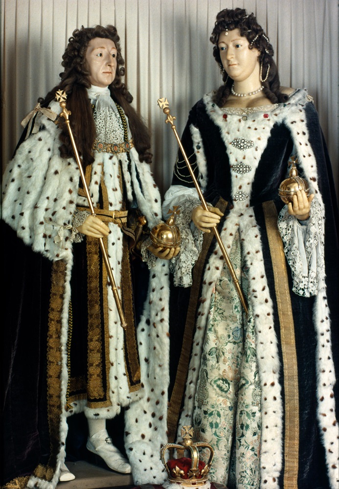 Wax effigy of King William and Queen Mary